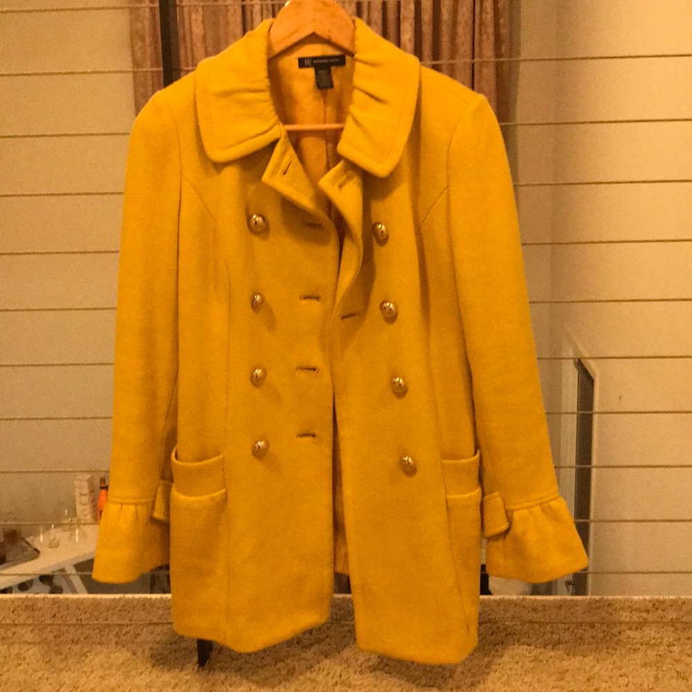 Gorgeous mustard-yellow pea coat!